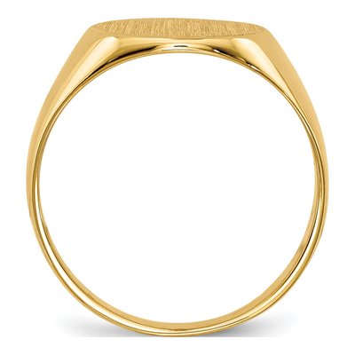 14K Yellow Gold Round Signet Ring – view 3