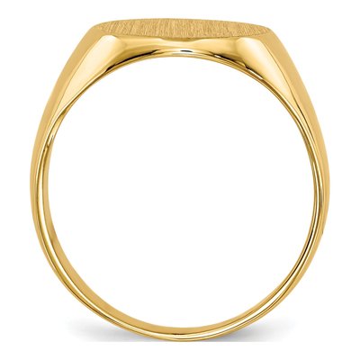 14K Yellow Gold Round Signet Ring – view 3