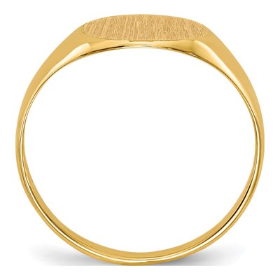 14K Yellow Gold Round Signet Ring – view 3