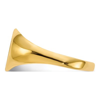 14K Yellow Gold Round Signet Ring – view 4