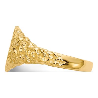 14K Yellow Gold Round Signet Ring – view 4