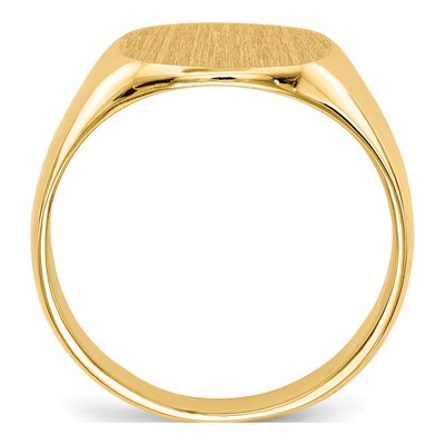 Men's 14K Yellow Gold Cushion Signet Ring – view 3