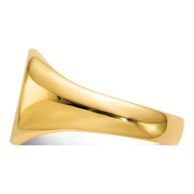 Men's 14K Yellow Gold Cushion Signet Ring – view 4