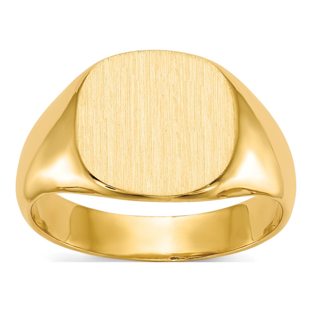 Men's 14K Yellow Gold Cushion Signet Ring