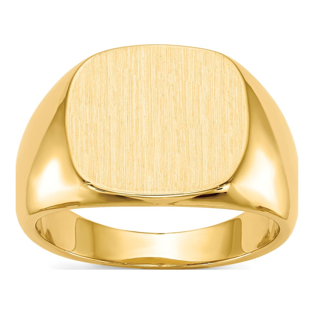 Men's 14K Yellow Gold Cushion Signet Ring