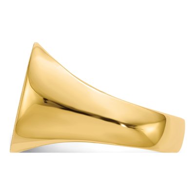 Men's 14K Yellow Gold Cushion Signet Ring – view 4