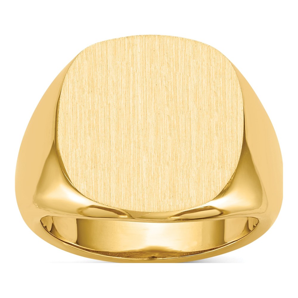 Men's 14K Yellow Gold Cushion Signet Ring