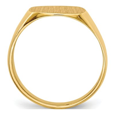 Men's 14K Yellow Gold Cushion Signet Ring – view 3