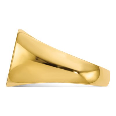 Men's 14K Yellow Gold Cushion Signet Ring – view 4