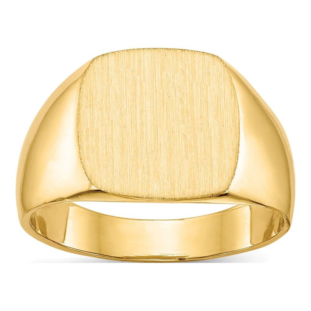 Men's 14K Yellow Gold Cushion Signet Ring