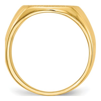 Men's 14K Yellow Gold Cushion Signet Ring – view 3