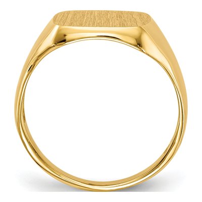 Men's 14K Yellow Gold Cushion Signet Ring – view 3