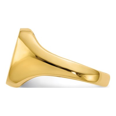 Men's 14K Yellow Gold Cushion Signet Ring – view 4