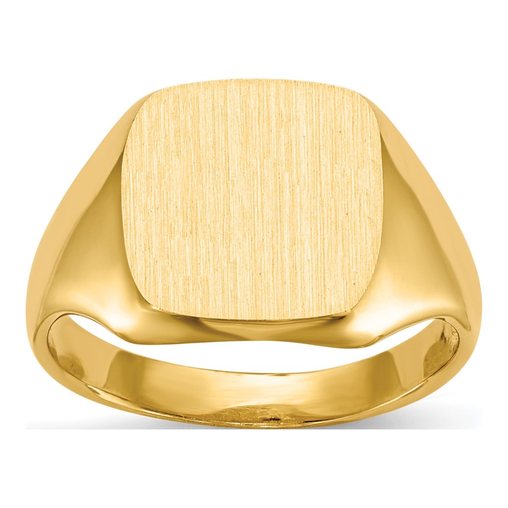 Men's 14K Yellow Gold Cushion Signet Ring