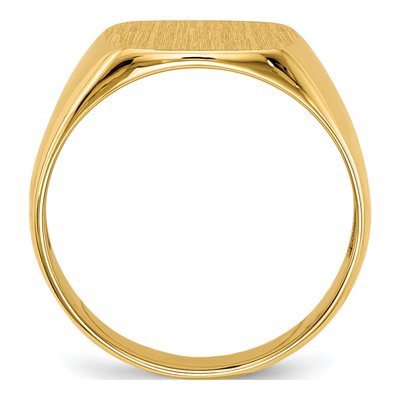 Men's 14K Yellow Gold Cushion Signet Ring – view 3