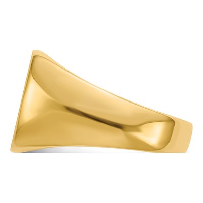 Men's 14K Yellow Gold Cushion Signet Ring – view 4