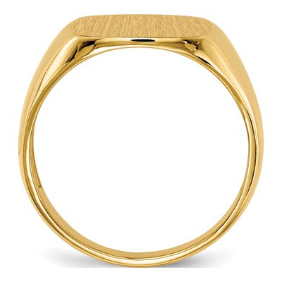 Men's 14K Yellow Gold Cushion Signet Ring – view 3