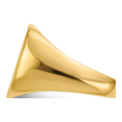 Men's 14K Yellow Gold Cushion Signet Ring – view 4