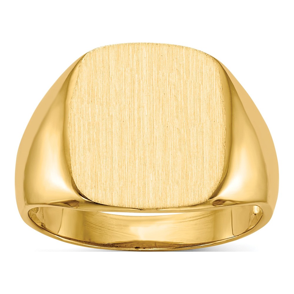 Men's 14K Yellow Gold Cushion Signet Ring