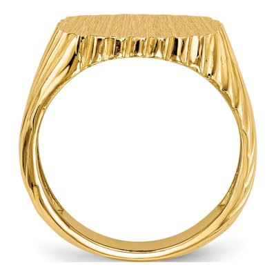 Men's 14K Yellow Gold Signet Ring – view 3