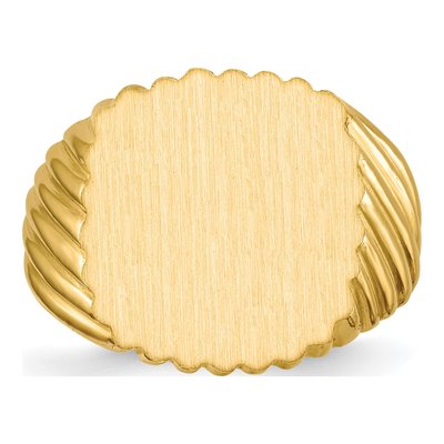 Men's 14K Yellow Gold Signet Ring – view 5