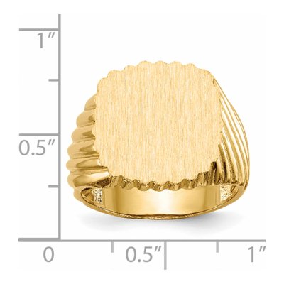 Men's 14K Yellow Gold Signet Ring – view 6