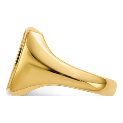 Men's 14K Yellow Gold Closed Back Signet Ring – view 4