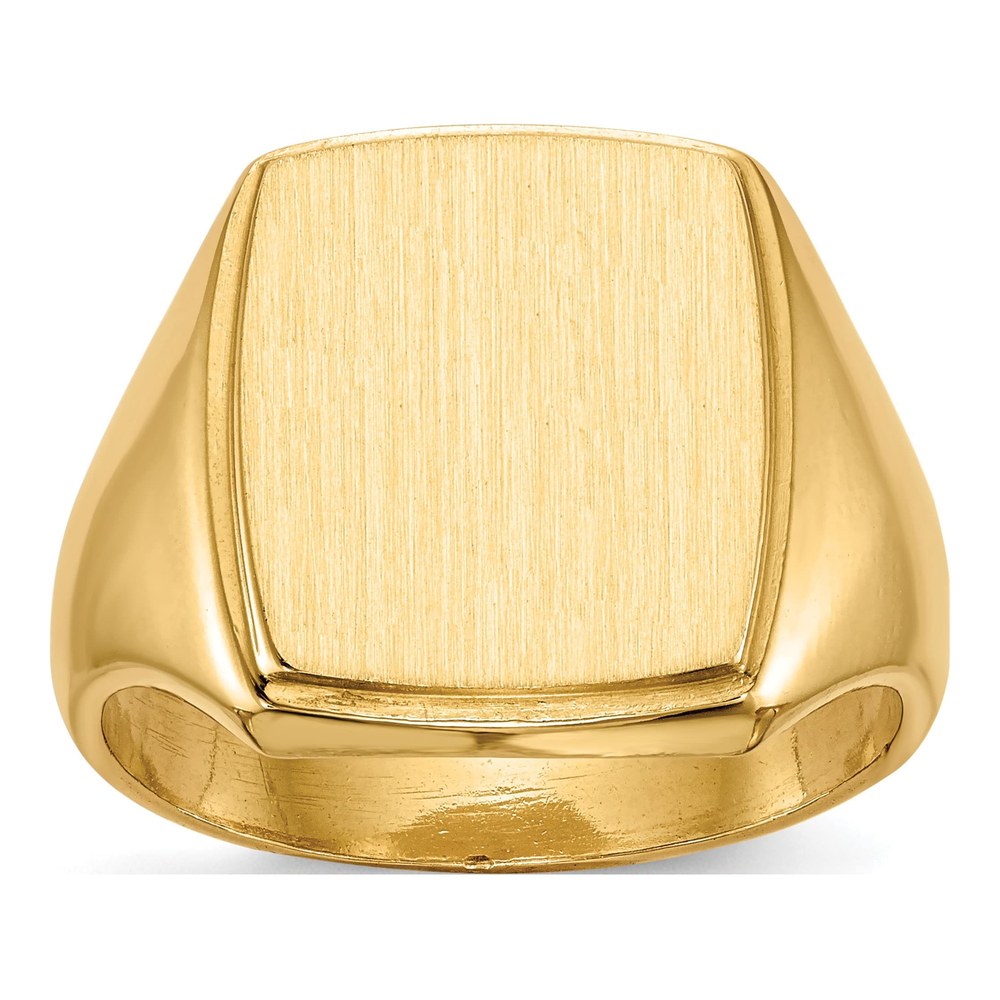 Men's 14K Yellow Gold Closed Back Signet Ring