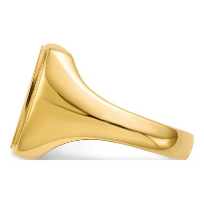 Men's 14K Yellow Gold Rectangle Signet Ring – view 4