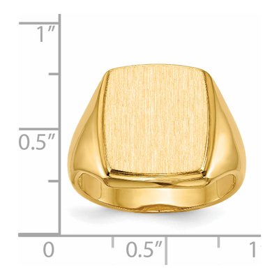 Men's 14K Yellow Gold Rectangle Signet Ring – view 6