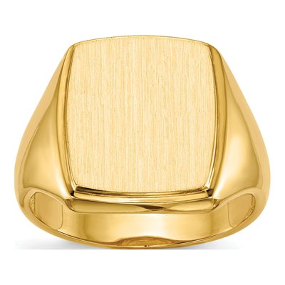 Men's 14K Yellow Gold Rectangle Signet Ring