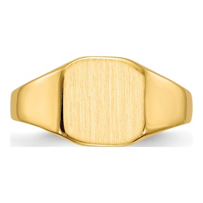 Men's 14K Yellow Gold Octagon Signet Ring – view 5