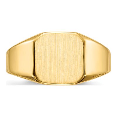 Men's 14K Yellow Gold Octagon Signet Ring – view 5
