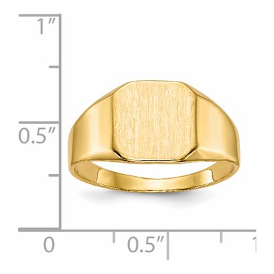 Men's 14K Yellow Gold Octagon Signet Ring – view 6
