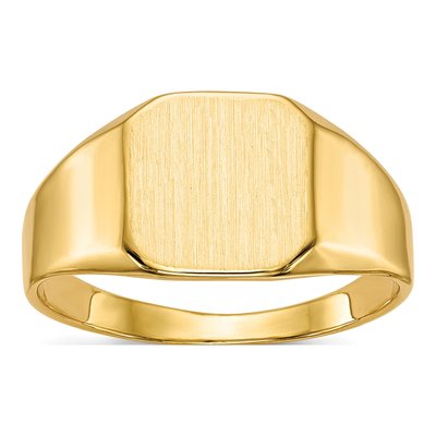 Men's 14K Yellow Gold Octagon Signet Ring