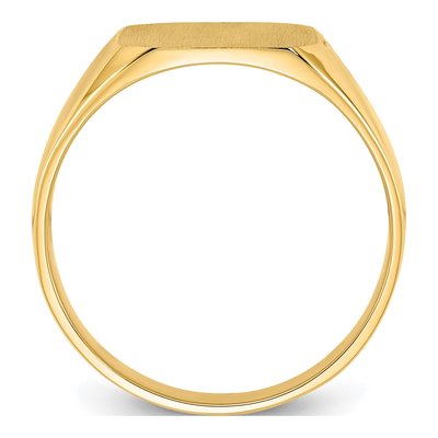 Men's 14K Yellow Gold Octagon Signet Ring – view 3
