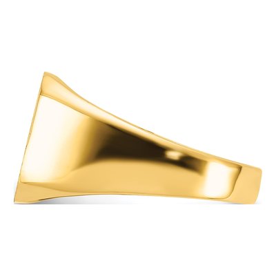 Men's 14K Yellow Gold Octagon Signet Ring – view 4