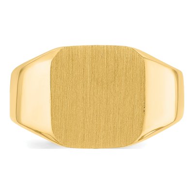 Men's 14K Yellow Gold Octagon Signet Ring – view 5