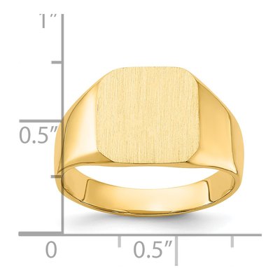 Men's 14K Yellow Gold Octagon Signet Ring – view 6