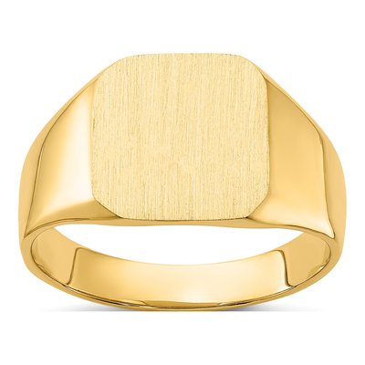 Men's 14K Yellow Gold Octagon Signet Ring