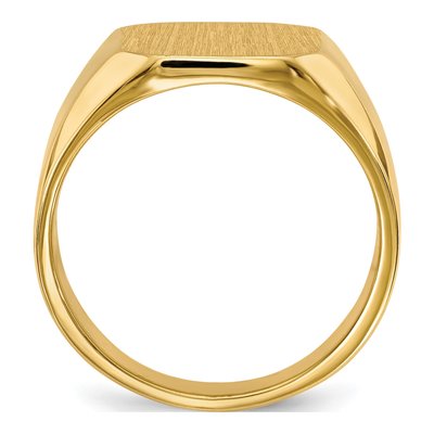 Men's 14K Yellow Gold Octagon Signet Ring – view 3