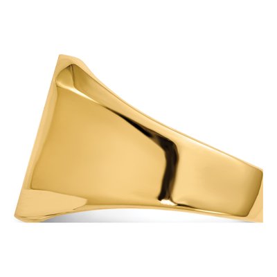 Men's 14K Yellow Gold Octagon Signet Ring – view 4