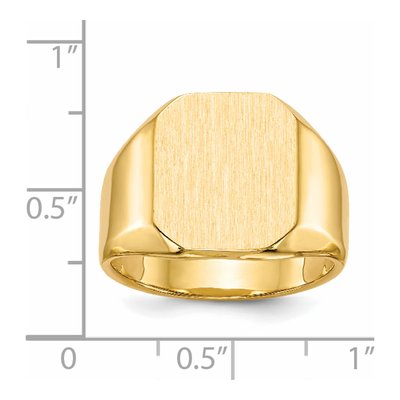 Men's 14K Yellow Gold Octagon Signet Ring – view 6