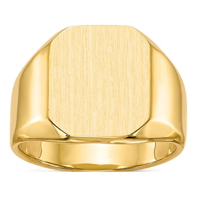 Men's 14K Yellow Gold Octagon Signet Ring