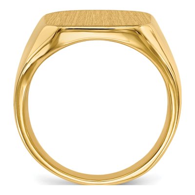 Men's 14K Yellow Gold Octagon Signet Ring – view 3