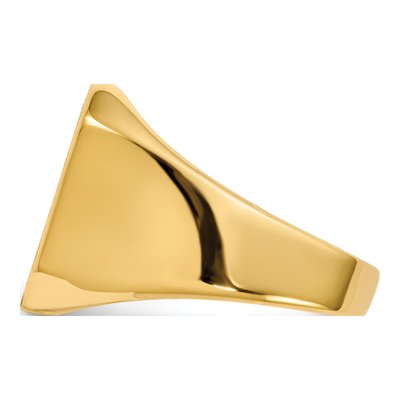 Men's 14K Yellow Gold Octagon Signet Ring – view 4