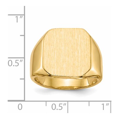 Men's 14K Yellow Gold Octagon Signet Ring – view 6