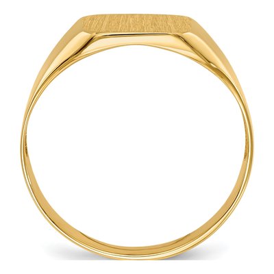 Men's 14K Yellow Gold Open Back Signet Ring – view 3