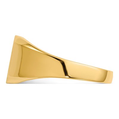 Men's 14K Yellow Gold Open Back Signet Ring – view 4