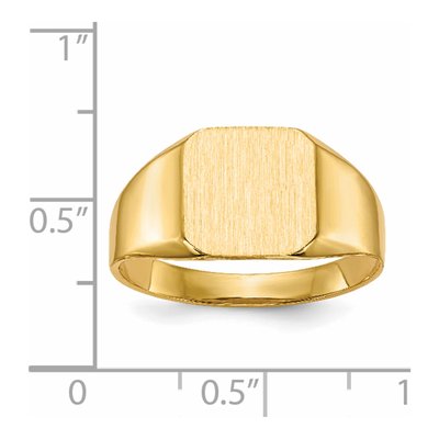 Men's 14K Yellow Gold Open Back Signet Ring – view 6